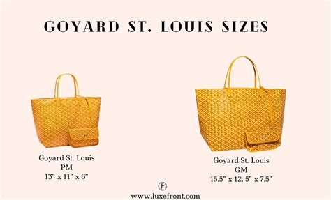 goyard models|goyard bag size comparison.